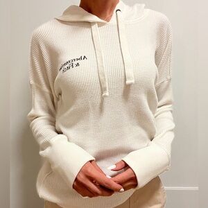 Abercrombie and fitch sweater with a hood. Ivory color